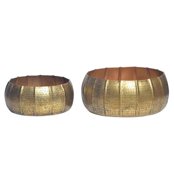 Eliaro Vase 17 cm sett med 2 - Gullfarget - Hagemøbler & utemiljø - Balkong & terrasse - Balkongdyrking
