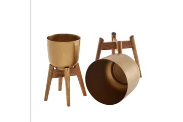 Krukväxter Wohnling Guld, Brun - Hagemøbler & utemiljø - Balkong & terrasse - Balkongdyrking