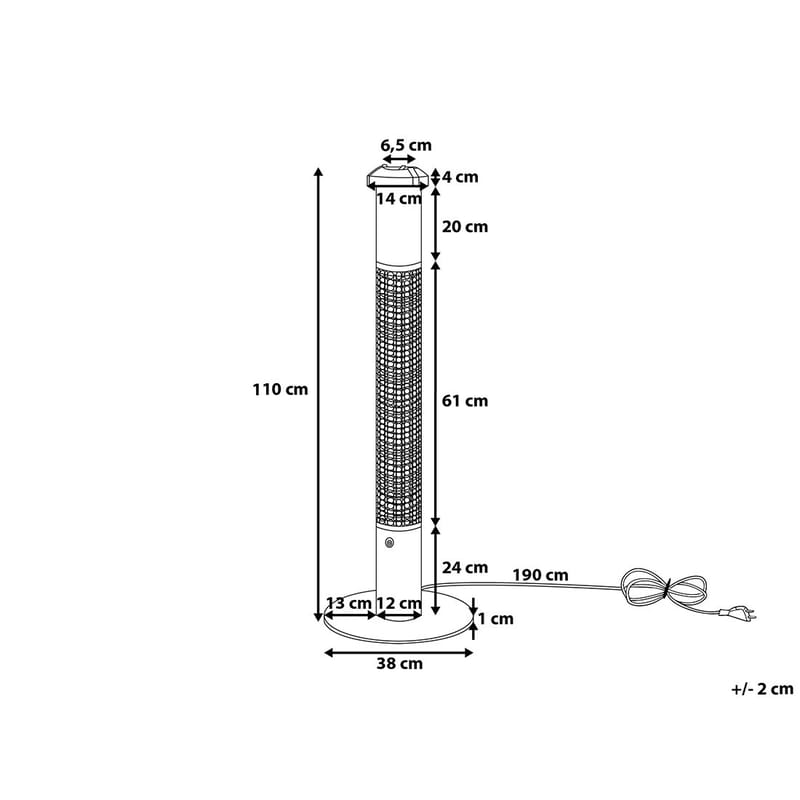 Vezuvio Infravarmer - Svart - Hagemøbler & utemiljø - Balkong & terrasse - Terrassevarmer - Infravarmer