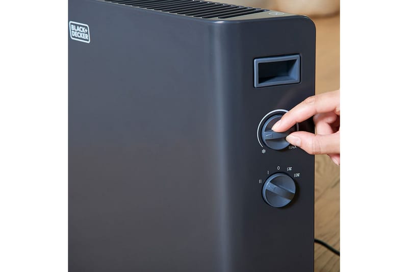 Konvektorelement Black+Decker 2000W Sort - Hagemøbler & utemiljø - Balkong & terrasse - Terrassevarmer - Varmevifte