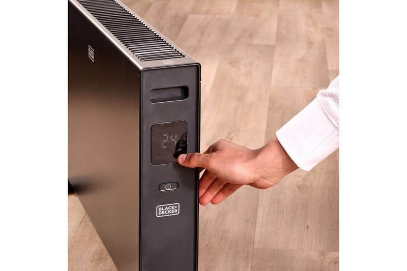 Konvektorelement Black+Decker Digital 2000W Svart - Svart - Hagemøbler & utemiljø - Balkong & terrasse - Terrassevarmer - Varmevifte