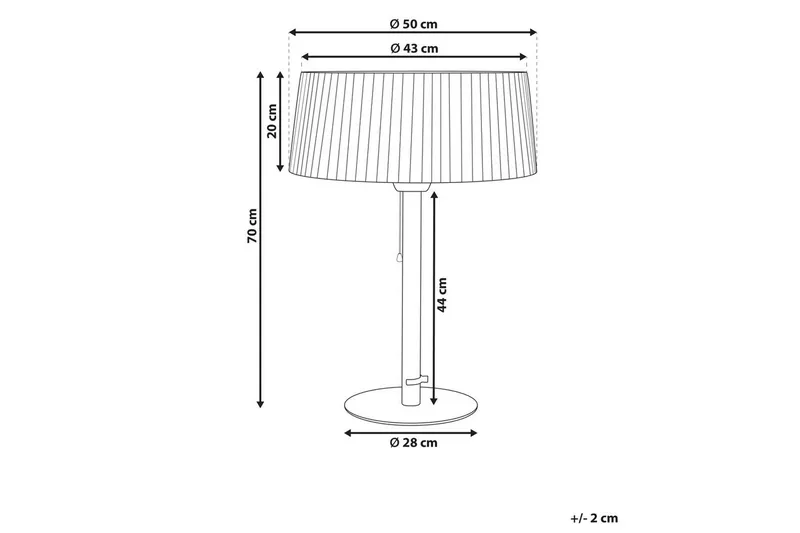 Terrassevarmer Olleria - Svart - Hagemøbler & utemiljø - Balkong & terrasse - Terrassevarmer - Infravarmer