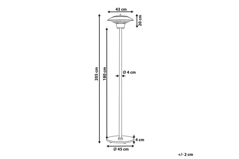 Terrassvärmare Beliani Askja Silver - Hagemøbler & utemiljø - Balkong & terrasse - Terrassevarmer - Infravarmer