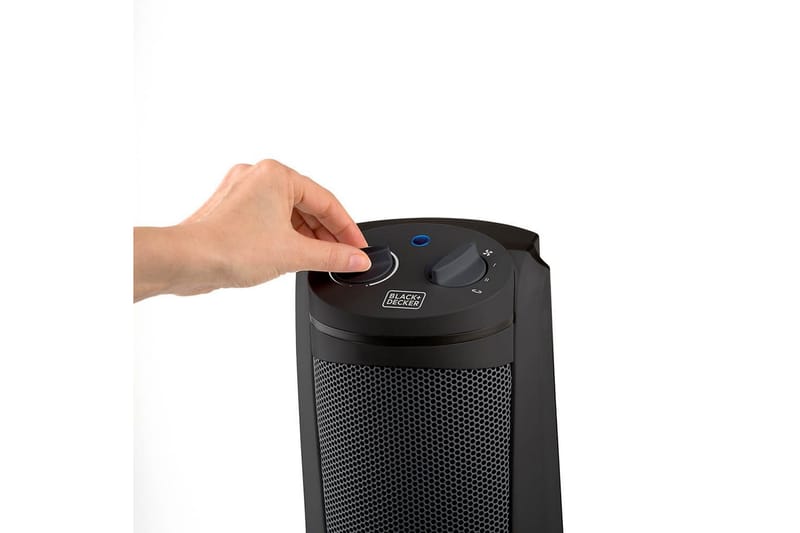 Tornvarmer Black+Decker Svart 2000W - Hagemøbler & utemiljø - Balkong & terrasse - Terrassevarmer - Varmevifte