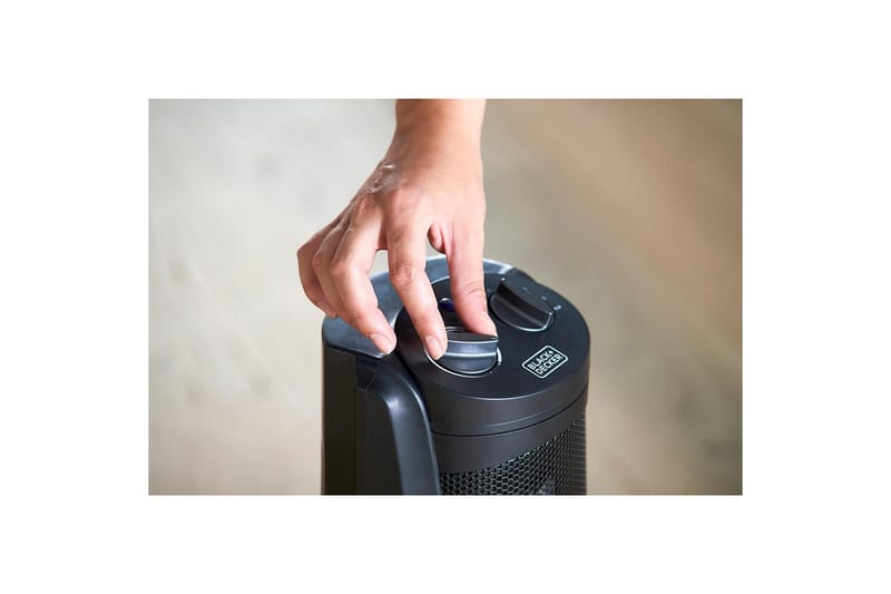 Tornvarmer Black+Decker Svart 2000W - Hagemøbler & utemiljø - Balkong & terrasse - Terrassevarmer - Varmevifte