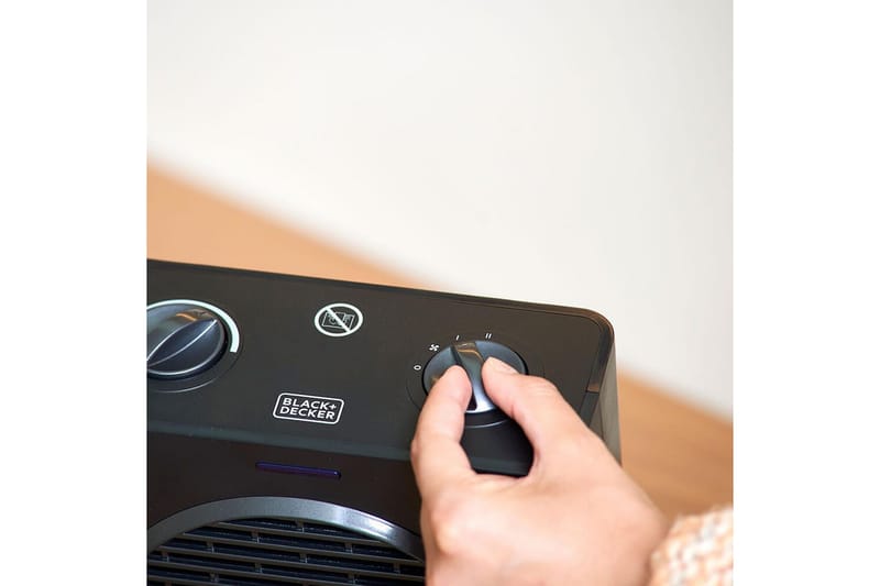 Varmevifte Black+Decker 1500W Svart - Svart - Hagemøbler & utemiljø - Balkong & terrasse - Terrassevarmer - Varmevifte