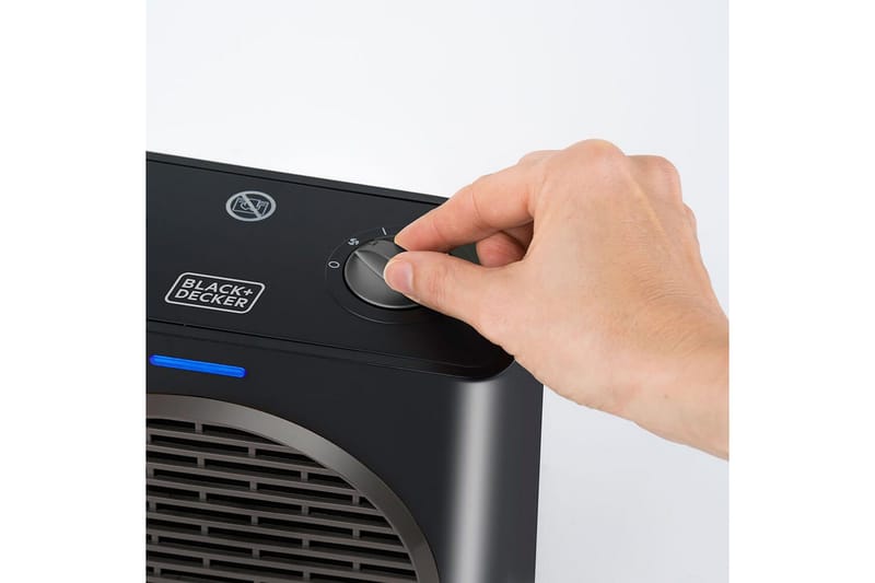Varmevifte Black+Decker 1500W Svart - Svart - Hagemøbler & utemiljø - Balkong & terrasse - Terrassevarmer - Varmevifte