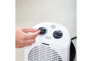 Varmevifte Black+Decker 2000W Hvit - Hvit - Hagemøbler & utemiljø - Balkong & terrasse - Terrassevarmer - Varmevifte