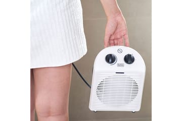 Varmevifte Black+Decker 2000W Hvit - Hagemøbler & utemiljø - Balkong & terrasse - Terrassevarmer - Varmevifte