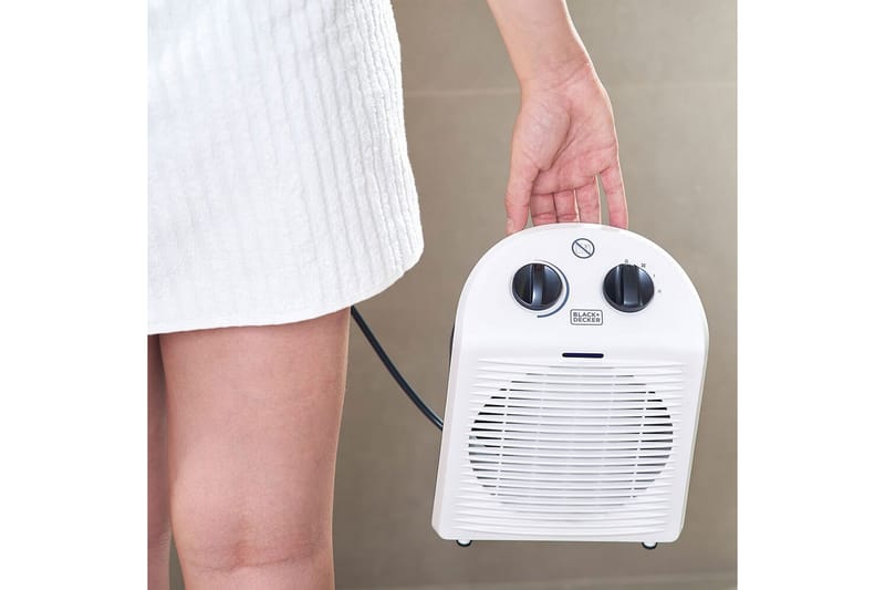 Varmevifte Black+Decker 2000W Hvit - Hagemøbler & utemiljø - Balkong & terrasse - Terrassevarmer - Varmevifte