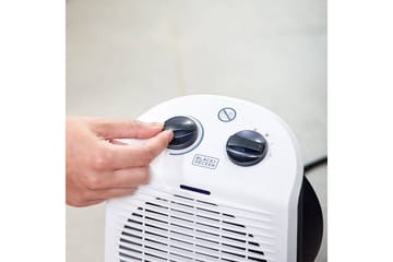 Varmevifte Black+Decker 2000W Hvit - Hagemøbler & utemiljø - Balkong & terrasse - Terrassevarmer - Varmevifte