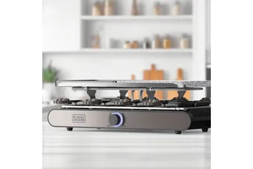 Raclettegrill Black+Decker - Sølv - Hagemøbler & utemiljø - Grill & utekjøkken - Øvrige griller - Raclettegrill