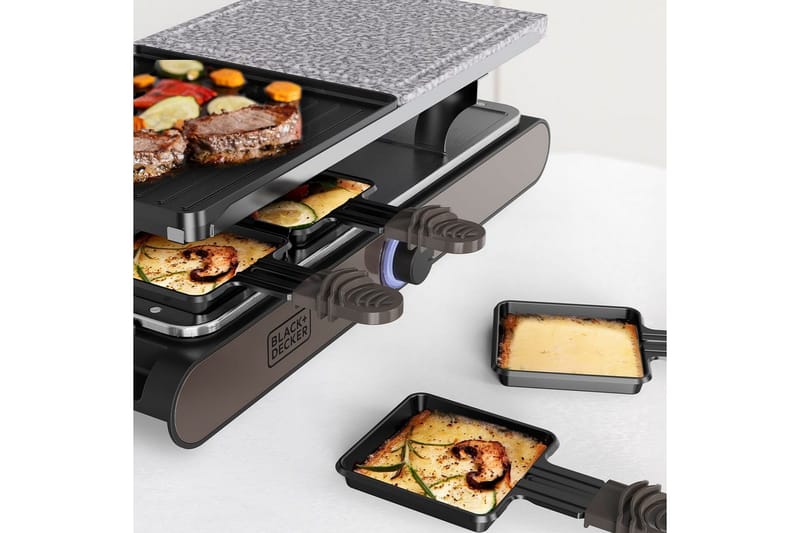 Raclettegrill Black+Decker - Sølv - Hagemøbler & utemiljø - Grill & utekjøkken - Øvrige griller - Raclettegrill