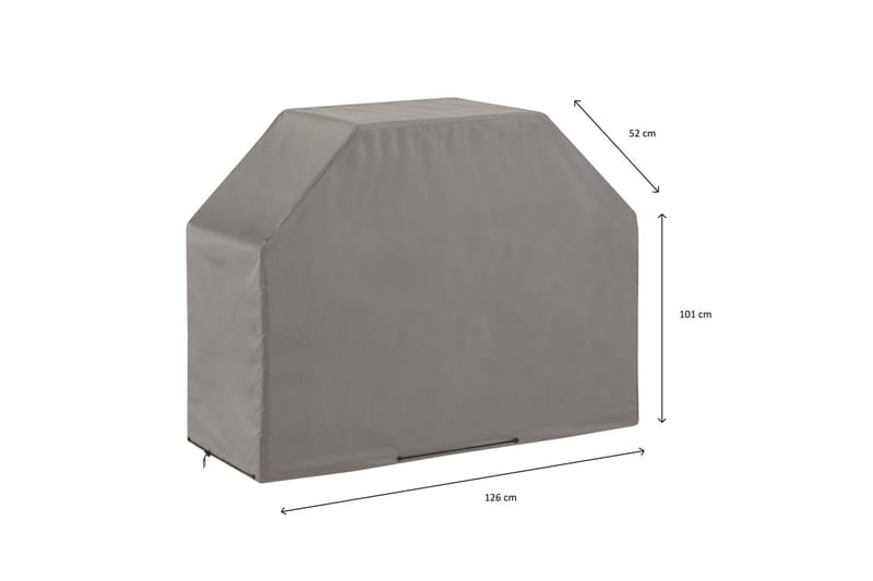 Madison Grilltrekk 126x52x101cm grå - Grillbeskyttelse - Besyttelseshette