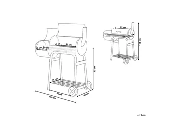 Kolgrill Beliani Satah Black - Hagemøbler & utemiljø - Grill & utekjøkken - Kullgrill