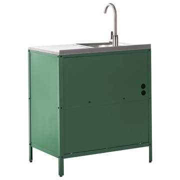 2-delt utekjøkken med vask 2 dører Vilama - Grønn, Sølv - Hagemøbler & utemiljø - Grill & utekjøkken - Utekjøkken - Komplette utekjøkken