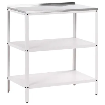 2-delt utekjøkken med vask 2 dører Vilama - Hvit, Sølv - Hagemøbler & utemiljø - Grill & utekjøkken - Utekjøkken - Komplette utekjøkken