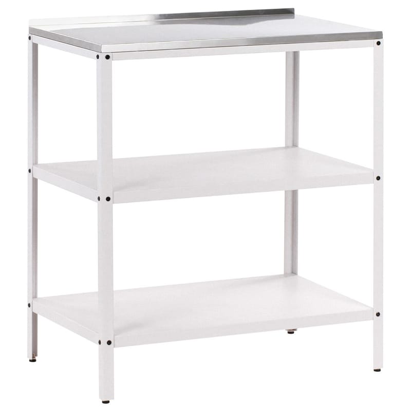 2-delt utekjøkken med vask 2 dører Vilama - Hvit, Sølv - Hagemøbler & utemiljø - Grill & utekjøkken - Utekjøkken - Komplette utekjøkken