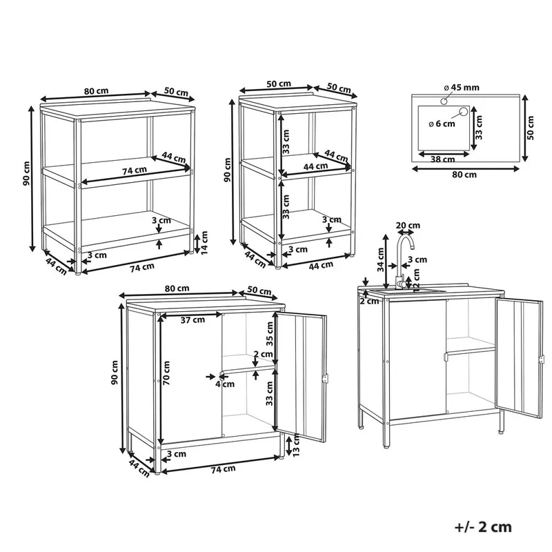4-delt Vilama - Hagemøbler & utemiljø - Grill & utekjøkken - Utekjøkken - Komplette utekjøkken