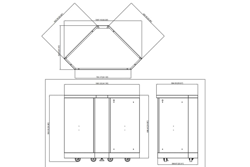 Inox Range - 430SS Stainless - Hjørnemodul - Myoutdoorkitchen - Hagemøbler & utemiljø - Grill & utekjøkken - Utekjøkken - Bygg ditt eget utekjøkken
