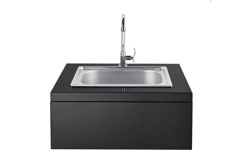 Vaskmodul Nordic Line Black Integrerbar Svart, MyOutdoorKitchen