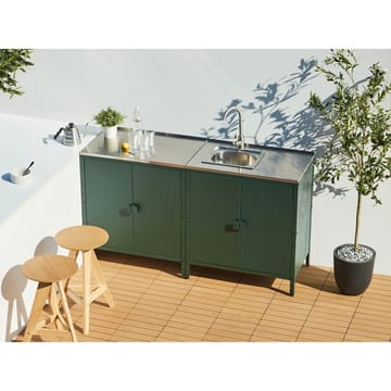 Kjøkkenskap med vask Vilama - Grønn, Sølv - Hagemøbler & utemiljø - Grill & utekjøkken - Utekjøkken - Komplette utekjøkken