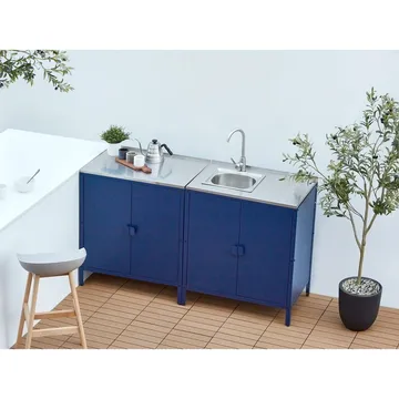 Kjøkkenskap Vilama - Blå, Sølv - Hagemøbler & utemiljø - Grill & utekjøkken - Utekjøkken - Komplette utekjøkken