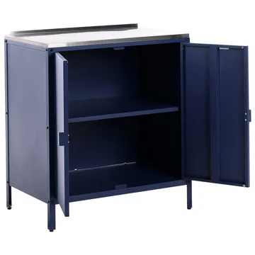 Kjøkkenskap Vilama - Blå, Sølv - Hagemøbler & utemiljø - Grill & utekjøkken - Utekjøkken - Komplette utekjøkken