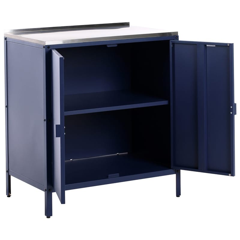 Kjøkkenskap Vilama - Blå, Sølv - Hagemøbler & utemiljø - Grill & utekjøkken - Utekjøkken - Komplette utekjøkken