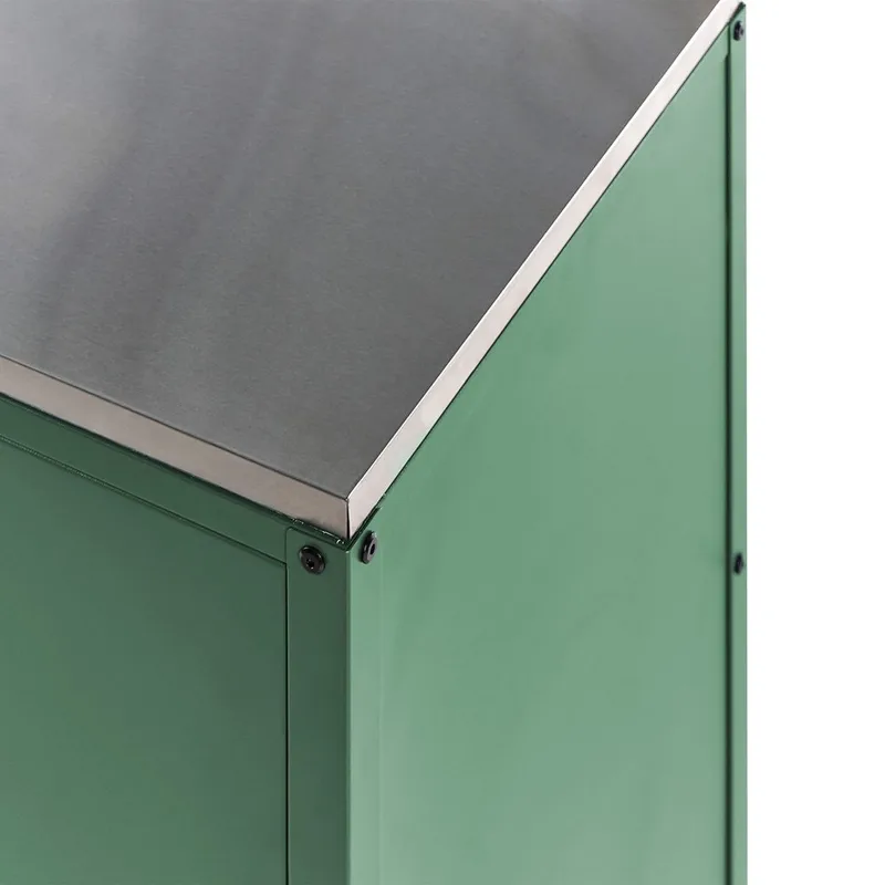 Kjøkkenskap Vilama - Grønn, Sølv - Hagemøbler & utemiljø - Grill & utekjøkken - Utekjøkken - Komplette utekjøkken