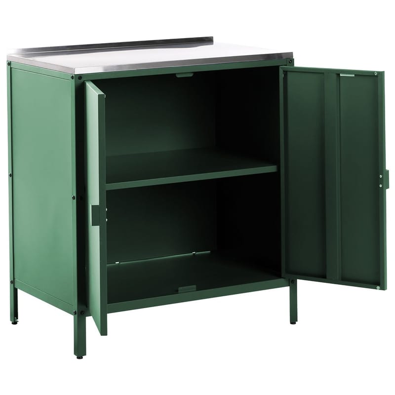 Kjøkkenskap Vilama - Grønn, Sølv - Hagemøbler & utemiljø - Grill & utekjøkken - Utekjøkken - Komplette utekjøkken