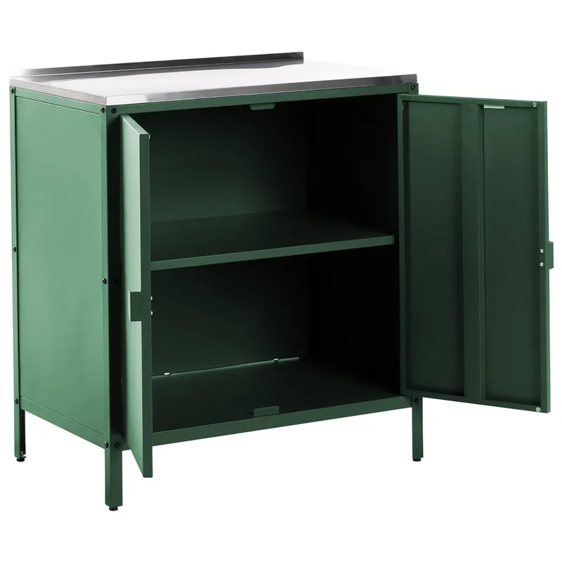 Kjøkkenskap Vilama - Grønn, Sølv - Hagemøbler & utemiljø - Grill & utekjøkken - Utekjøkken - Komplette utekjøkken