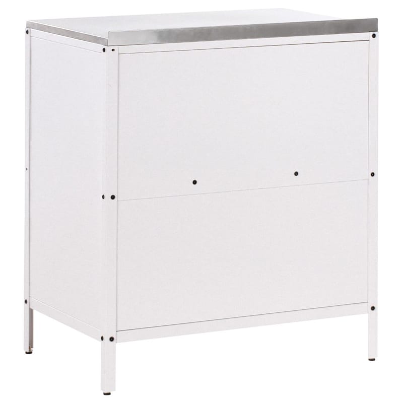 Kjøkkenskap Vilama - Hvit, Sølv - Hagemøbler & utemiljø - Grill & utekjøkken - Utekjøkken - Komplette utekjøkken