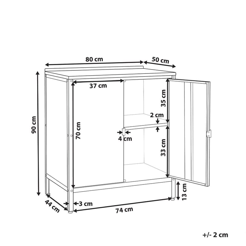 Kjøkkenskap Vilama - Hvit, Sølv - Hagemøbler & utemiljø - Grill & utekjøkken - Utekjøkken - Komplette utekjøkken