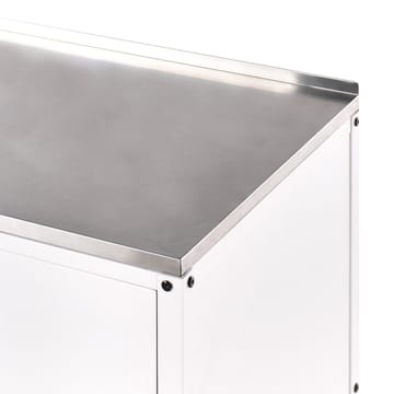 Kjøkkenskap Vilama - Hvit, Sølv - Hagemøbler & utemiljø - Grill & utekjøkken - Utekjøkken - Komplette utekjøkken