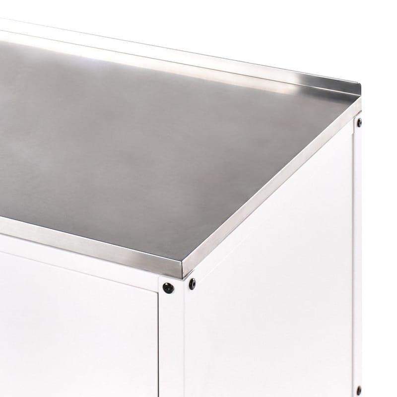 Kjøkkenskap Vilama - Hvit, Sølv - Hagemøbler & utemiljø - Grill & utekjøkken - Utekjøkken - Komplette utekjøkken