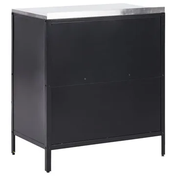 Kjøkkenskap Vilama - Svart, Sølv - Hagemøbler & utemiljø - Grill & utekjøkken - Utekjøkken - Komplette utekjøkken