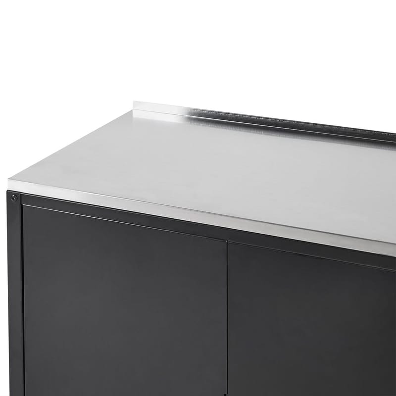 Kjøkkenskap Vilama - Svart, Sølv - Hagemøbler & utemiljø - Grill & utekjøkken - Utekjøkken - Komplette utekjøkken