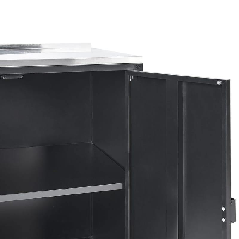 Kjøkkenskap Vilama - Svart, Sølv - Hagemøbler & utemiljø - Grill & utekjøkken - Utekjøkken - Komplette utekjøkken