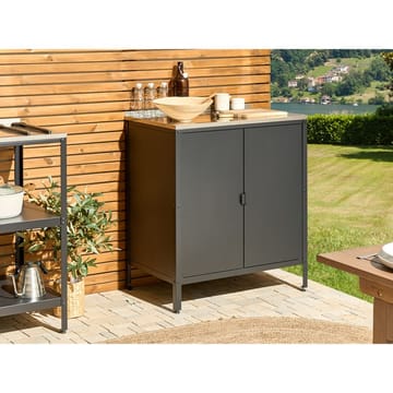 Kjøkkenskap Vilama - Svart, Sølv - Hagemøbler & utemiljø - Grill & utekjøkken - Utekjøkken - Komplette utekjøkken