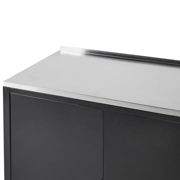 Kjøkkenskap Vilama - Svart, Sølv - Hagemøbler & utemiljø - Grill & utekjøkken - Utekjøkken - Komplette utekjøkken