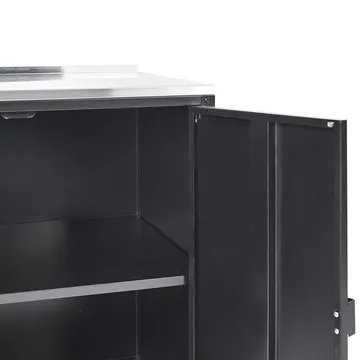 Kjøkkenskap Vilama - Svart, Sølv - Hagemøbler & utemiljø - Grill & utekjøkken - Utekjøkken - Komplette utekjøkken