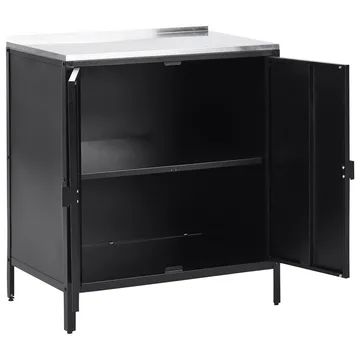 Kjøkkenskap Vilama - Svart, Sølv - Hagemøbler & utemiljø - Grill & utekjøkken - Utekjøkken - Komplette utekjøkken