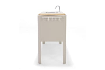 Portals Utekjøkken 174 cm - Hvit/Tre - Hagemøbler & utemiljø - Grill & utekjøkken - Utekjøkken - Komplette utekjøkken