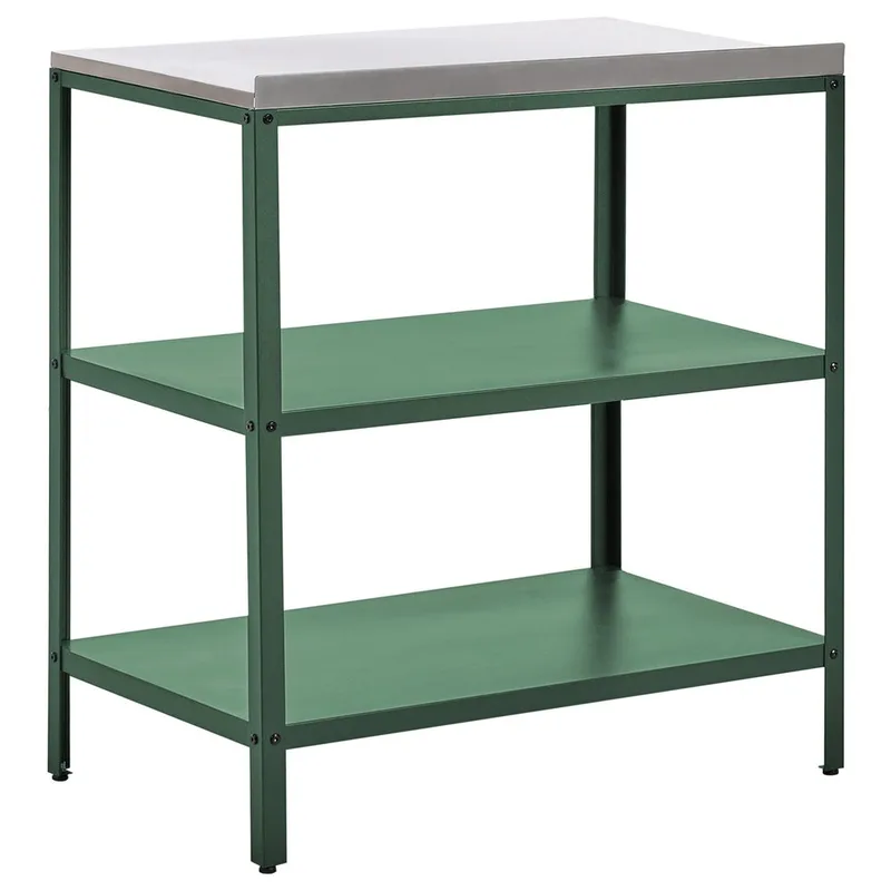 Stor kjøkkenøy Vilama - Grønn, Sølv - Hagemøbler & utemiljø - Grill & utekjøkken - Utekjøkken - Komplette utekjøkken