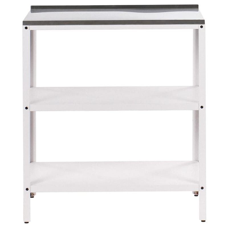 Stor kjøkkenøy Vilama - Hvit, Sølv - Hagemøbler & utemiljø - Grill & utekjøkken - Utekjøkken - Komplette utekjøkken