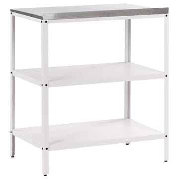 Stor kjøkkenøy Vilama - Hvit, Sølv - Hagemøbler & utemiljø - Grill & utekjøkken - Utekjøkken - Komplette utekjøkken