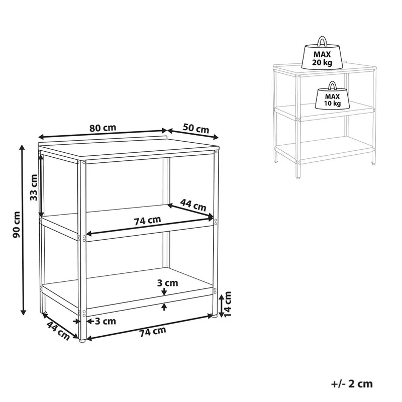 Stor kjøkkenøy Vilama - Svart, Sølv - Hagemøbler & utemiljø - Grill & utekjøkken - Utekjøkken - Komplette utekjøkken
