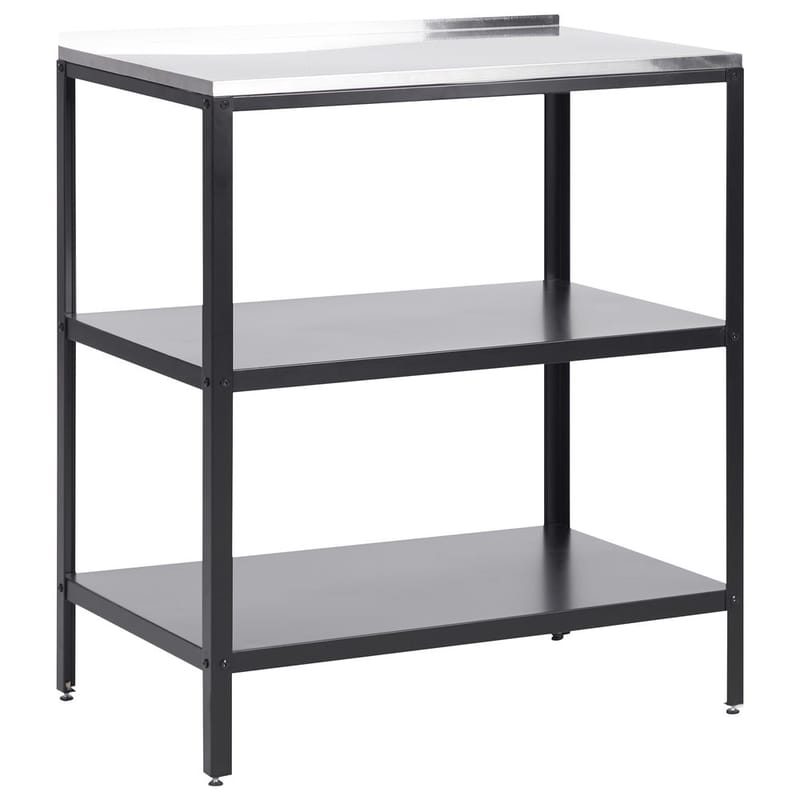 Stor kjøkkenøy Vilama, Svart, Sølv