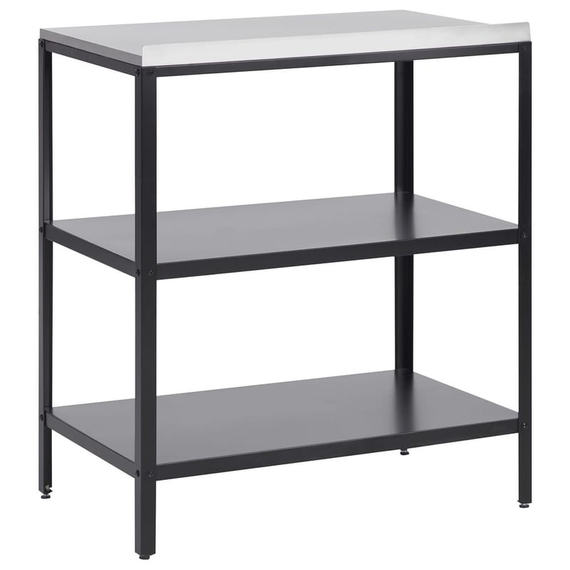 Stor kjøkkenøy Vilama - Svart, Sølv - Hagemøbler & utemiljø - Grill & utekjøkken - Utekjøkken - Komplette utekjøkken